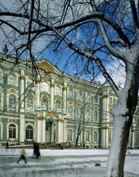 Ansicht der Südfassade des Winterpalastes, vom Palastplatz, 1754-62